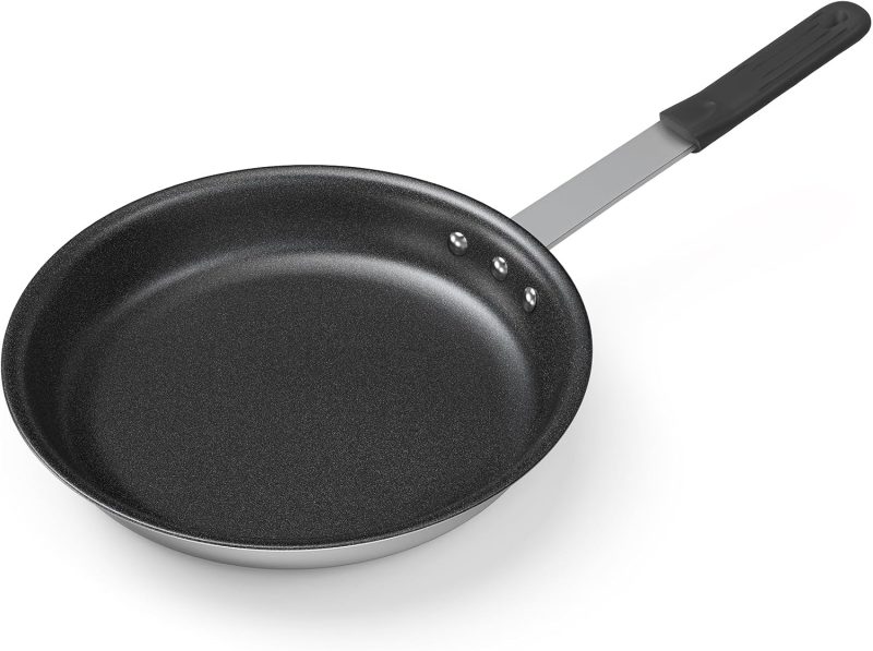 Nonstick Frying Pan, 14 Inch Heavy-Gauge Aluminum Skillet with Ceramic Nonstick Coating & Stainless Steel Base for Induction, Electric, Gas, Oven Safe, Red Hanging Handle - view 1 of 6 | NEWBULIG