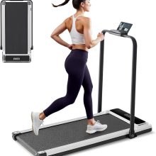 Under Desk Walking Pad Treadmill, Portable Compact Electric Treadmill with Remote Control, Quiet Fitness Equipment & LED Display for Home & Office, Black & Silver - view 1 of 6 | NEWBULIG
