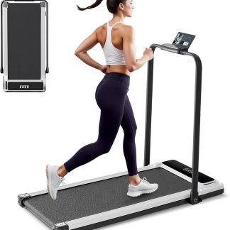 Under Desk Walking Pad Treadmill, Portable Compact Electric Treadmill with Remote Control, Quiet Fitness Equipment & LED Display for Home & Office, Black & Silver - Classic Silver | NEWBULIG