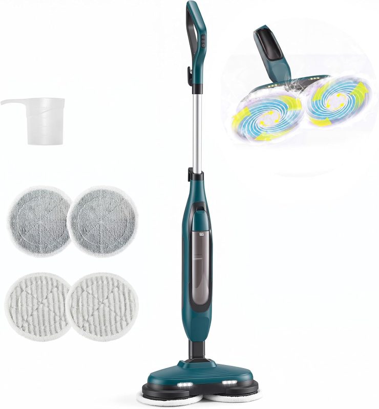 Scrub & Steam Mop for Floor Cleaning with Dual Rotating Mop Pads - view 1 of 6 | NEWBULIG