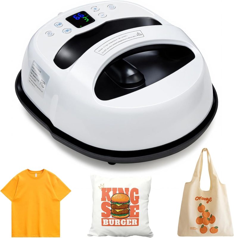 Heat Press Machine for T Shirts, Iron Heat Press 9.06×11.81 Inch, Heating Transfer Machine, Easy & Portable, 450F for T-Shirts, Hats, Bags, Pillows with Safety Base & Auto Shut-Off - view 1 of 6 | NEWBULIG
