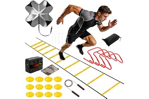 NEWBULIG Agility Ladder Speed Training Equipment, Football Practice Set