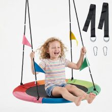 40 Inch Saucer Tree Swing, 440 lbs Cap, Kids Adults, Blue - view 1 of 6 | NEWBULIG