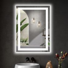 24 Inch LED Bathroom Mirror Round Vanity Mirror with Lights - view 1 of 6 | NEWBULIG