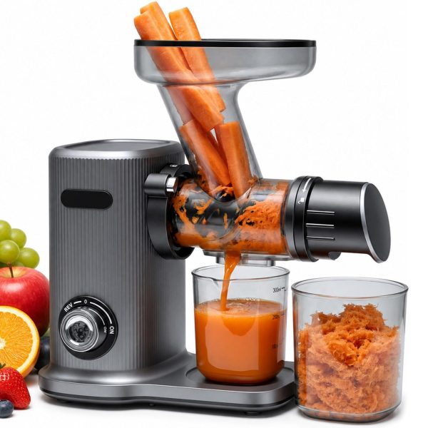 NEWBULIG Cold Press Juicer, Slow Masticating with 5.9 Inch Feed Chute