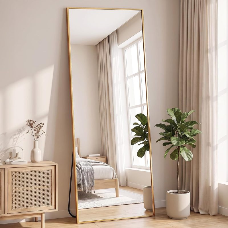 Full Length Floor Mirror, Body Standing Wall Mirror - view 1 of 6 | NEWBULIG