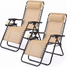 Zero Gravity Chairs Set of 2, Folding Lounge Recliner Chair - view 1 of 6 | NEWBULIG