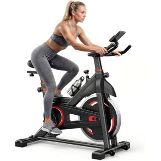 NEWBULIG Exercise Bike with APP, Stationary Bikes for Home, Workout Bike for Adults & Seniors, Cycle Machine, Adjustable Height and Resistance, Low Noise, 265lbs Weight Capacity, Easy Assembly