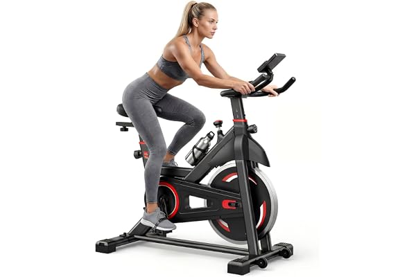 NEWBULIG Exercise Bike with APP, Stationary Bikes for Home, Workout Bike for Adults & Seniors, Cycle Machine, Adjustable Height and Resistance, Low Noise, 265lbs Weight Capacity, Easy Assembly