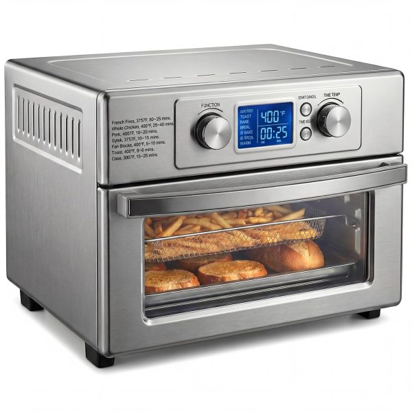 NEWBULIG 23QT Smart Touch Air Fryer Toaster Oven, Multi-Function Electrical Air Fryer Oven Combo, 7-IN-1 Steel Countertop Oven, 1800W Power, 120-Minute Timer, Convection, LCD Display