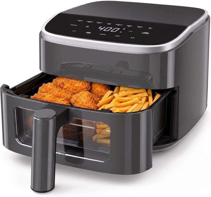Air Fryer, 4QT Airfryer 8 Presets, Viewing Window, Nonstick Basket - view 1 of 6 | NEWBULIG