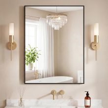 30×36 Inch Wall Mirror, Bathroom Mirror for Over Sink, Black - view 1 of 6 | NEWBULIG