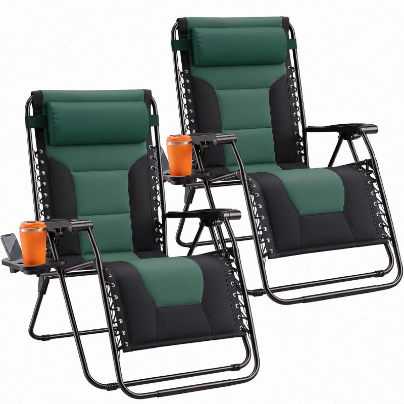 Zero Gravity Chairs Set of 2, Folding Lounge Recliner Chair - view 1 of 6 | NEWBULIG