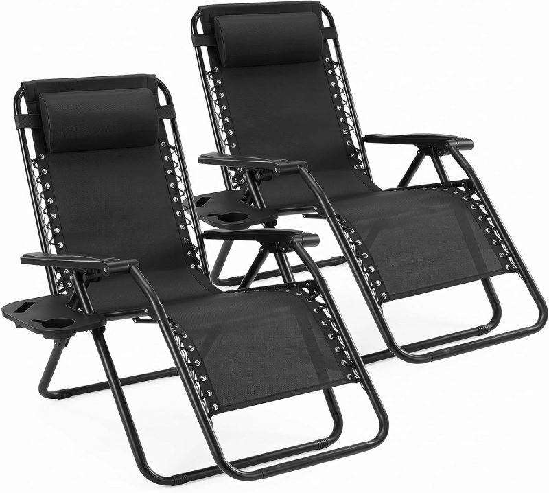 Zero Gravity Chairs Set of 2, Folding Lounge Recliner Chair - view 1 of 6 | NEWBULIG