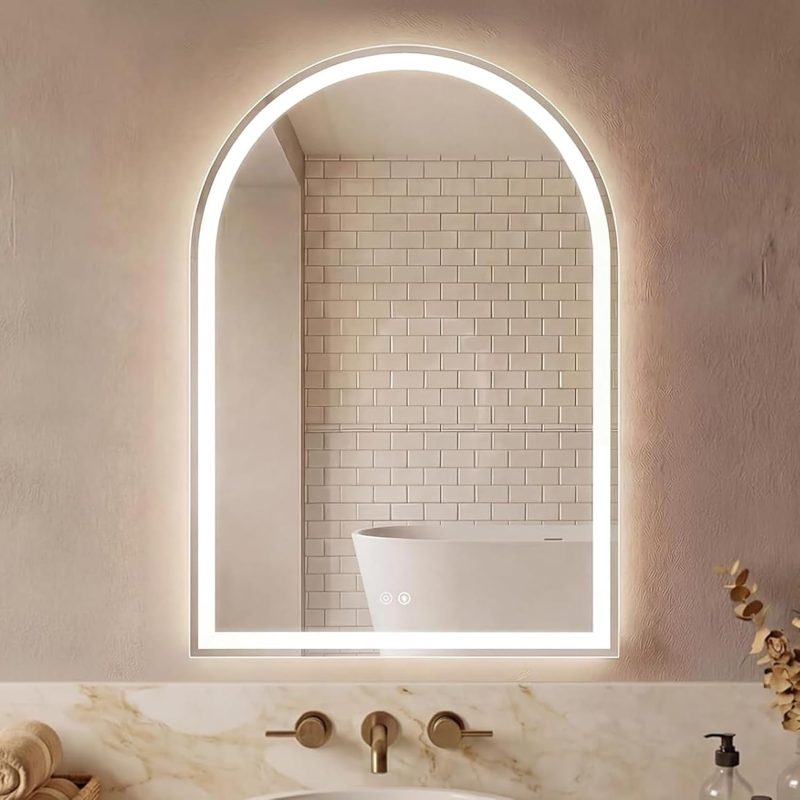 24 Inch LED Bathroom Mirror Round Vanity Mirror with Lights - view 1 of 6 | NEWBULIG