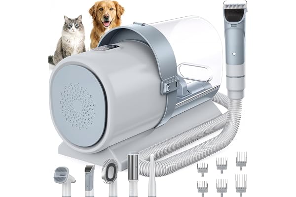 NEWBULIG Pet Grooming Vacuum Kit for Cats and Dogs, 2.5L Dust Cup