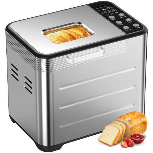 NEWBULIG Bread Maker Machine 2 LB, Automatic Breadmaker Compact