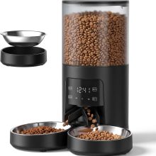 Automatic Cat Feeder for 2 Pets 6L Dog Food Dispenser, White - view 1 of 6 | NEWBULIG