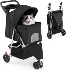 Foldable 3 Wheel Pet Stroller for Dogs and Cats - view 1 of 6 | NEWBULIG
