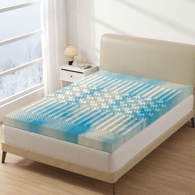 2 Inch Full 5-Zone Cooling Gel Memory Foam Mattress Topper - view 1 of 6 | NEWBULIG
