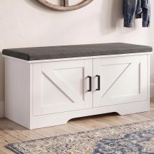 Shoe Bench with Storage for Entryway, 39.4 Inch Shoe Storage Bench - view 1 of 6 | NEWBULIG