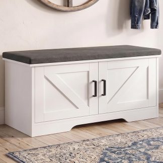 Shoe Bench with Storage for Entryway, 39.4 Inch Shoe Storage Bench | NEWBULIG