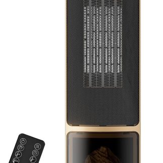 23 Inch Indoor Space Heater, 1500W Portable Electric Room Heater - Gold | NEWBULIG