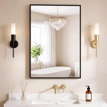 30×36 Inch Wall Mirror, Bathroom Mirror for Over Sink, Black - view 1 of 6 | NEWBULIG