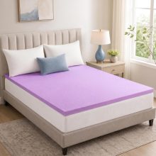1.5 Inch Queen Cooling Gel Memory Foam Mattress Topper, Purple - view 1 of 6 | NEWBULIG