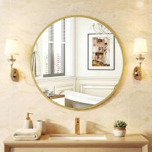 28-Inch Round Wall Mirror, Bathroom Wall Circle Mirror - view 1 of 6 | NEWBULIG
