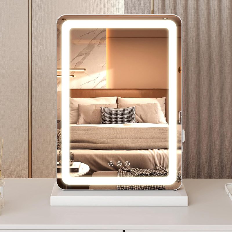 LED Vanity Mirror, 22×19 Inch Tabletop Makeup Mirror with Lights - view 1 of 6 | NEWBULIG