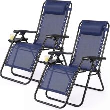Zero Gravity Chairs Set of 2, Folding Lounge Recliner Chair - view 1 of 6 | NEWBULIG