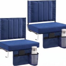 Stadium Seats with Back Support 2 Pack, Bleacher Chairs, Navy - view 1 of 6 | NEWBULIG