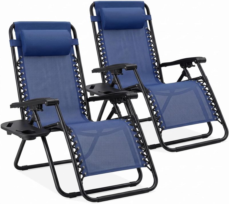 Zero Gravity Chairs Set of 2, Folding Lounge Recliner Chair - view 1 of 6 | NEWBULIG