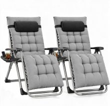 Zero Gravity Chair, Folding Patio Recliner with Cup Holder Trays - view 1 of 6 | NEWBULIG