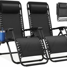 Zero Gravity Chairs Set of 2, Folding Lounge Recliner Chair - view 1 of 6 | NEWBULIG