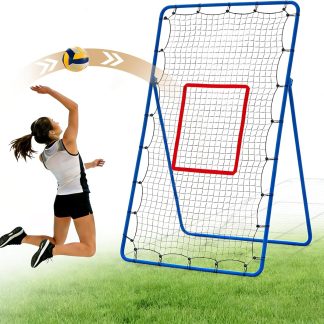 Volleyball Rebounder Net 7×4 ft, Bounce Back Training Equipment - Blue | NEWBULIG