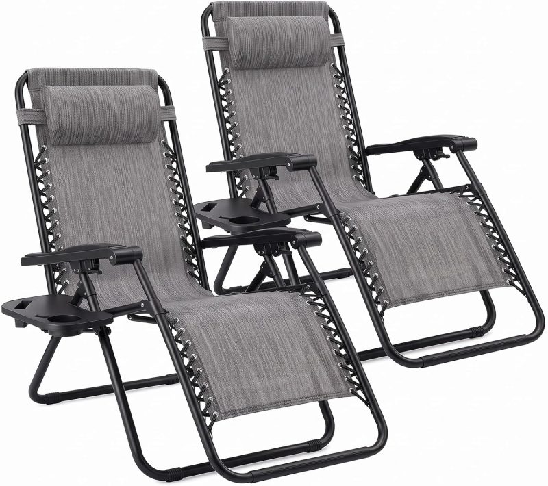Zero Gravity Chairs Set of 2, Folding Lounge Recliner Chair - view 1 of 6 | NEWBULIG