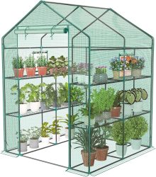 27x19x63 Inch Mini Greenhouse with Durable Zipper Door, 4 Tier - view 1 of 6 | NEWBULIG