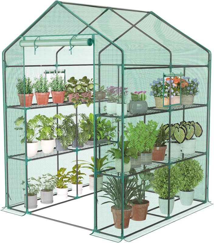 27x19x63 Inch Mini Greenhouse with Durable Zipper Door, 4 Tier - view 1 of 6 | NEWBULIG