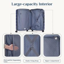 20 Inch Carry On Luggage, Suitcase with Spinner Wheels - view 3 of 6 | NEWBULIG