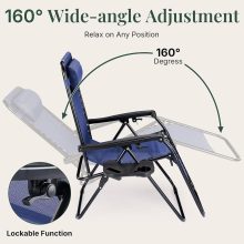 Zero Gravity Chairs Set of 2, Folding Lounge Recliner Chair - view 5 of 6 | NEWBULIG