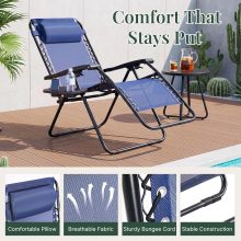 Zero Gravity Chairs Set of 2, Folding Lounge Recliner Chair - view 6 of 6 | NEWBULIG