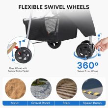 Foldable 3 Wheel Pet Stroller for Dogs and Cats - view 6 of 6 | NEWBULIG