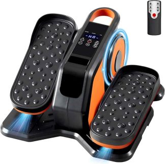 Under Desk Elliptical Machine, Ellipse Leg Exerciser with Remote Control, 12 Adjustable Speeds, Forward & Reverse, Mini Ellipse Leg Trainer for Home & Office | NEWBULIG