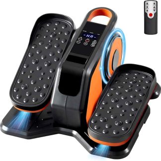 Under Desk Elliptical Machine, Ellipse Leg Exerciser with Remote Control, 12 Adjustable Speeds, Forward & Reverse, Mini Ellipse Leg Trainer for Home & Office | NEWBULIG