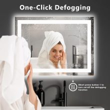 28×36 Inch LED Bathroom Mirror with Lights, Anti-Fog - view 2 of 6 | NEWBULIG