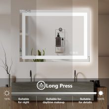 28×36 Inch LED Bathroom Mirror with Lights, Anti-Fog - view 3 of 6 | NEWBULIG