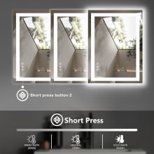 28×36 Inch LED Bathroom Mirror with Lights, Anti-Fog - view 5 of 6 | NEWBULIG