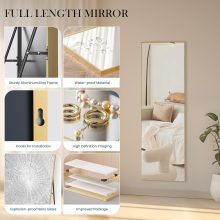 59.1×15.7 Inch Full Length Mirror, Full Body Mirror, Gold - view 3 of 6 | NEWBULIG